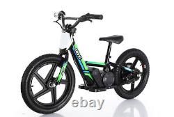 Revvi 16 inch Kid's Electric Balance Dirt Bike GREEN BLUE BLACK ORANGE PINK RED