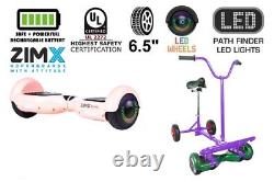 Rose Gold 6.5 UL2272 Certified Hoverboard Swegway & LED Wheels+HoverBike Purple