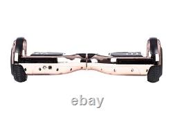 Rose Gold Chrome 6.5 UL2272 Hoverboard with Bluetooth LED Wheels + HK5 Purple