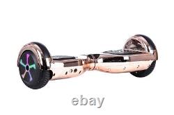 Rose Gold Chrome 6.5 UL2272 Hoverboard with Bluetooth LED Wheels + Hoverbike