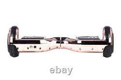 Rose Gold Chrome 6.5 UL2272 Hoverboard with Bluetooth LED Wheels + Hoverbike