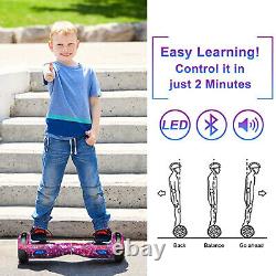 SISIGAD Hoverboard 6.5inch Scooter Bluetooth Self Electric Board Led Balancing