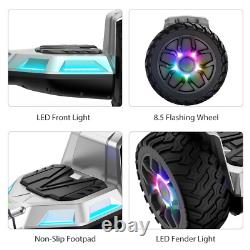 SISIGAD Hoverboard 8.5inch Scooter Bluetooth Self Electric Board Led Balancing