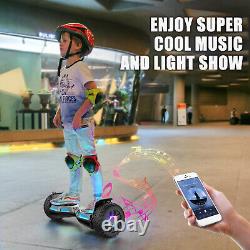 SISIGAD Hoverboard 8.5inch Scooter Bluetooth Self Electric Board Led Balancing