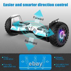 SISIGAD Hoverboard 8.5inch Scooter Bluetooth Self Electric Board Led Balancing