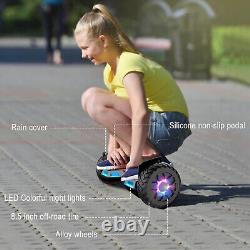 SISIGAD Hoverboard 8.5inch Scooter Bluetooth Self Electric Board Led Balancing