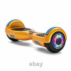 Self-Balancing Skateboard 6.5'' Gold Hoverboard Electric Scooter With LED Lights