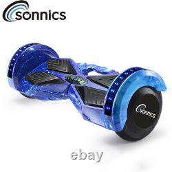Sonnics 8.5'' Hoverboard Self Balancing Scooter Bluetooth Flash Wheels Blue New