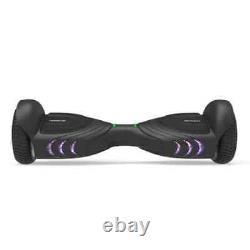 Tomoloo 6.5 inch Hoverboard with Music-Synced Lights & Bluetooth Speaker Black