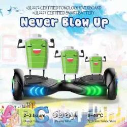 Tomoloo 6.5 inch Hoverboard with Music-Synced Lights & Bluetooth Speaker Black