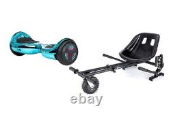 Turquoise Hb4 Hoverboard With Bluetooth, Led Wheels Ul2272 Certified + Hk8 Kart