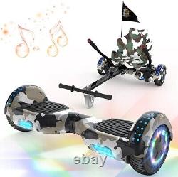 WAS£220? LED Balance Board 6.5 with Seat/Go Kart Bluetooth Speaker Music Camo