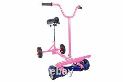 White 6.5 UL2272 Certified Hoverboard Swegway & LED Wheels + HoverBike Pink