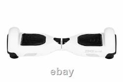 White 6.5 UL2272 Hoverboard Swegway with LED Wheels + Hoverkart HK5 Purple