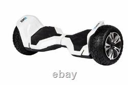 White G2 PRO 8.5 All Terrain Off Road Hoverboard UL2272 + HoverBike Blue