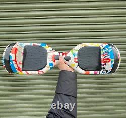 White Graffiti Hoverboard 6.5 Bluetooth Segway LED Balance Board Scooter