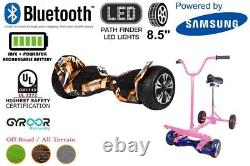 Wild Orange G2 PRO 8.5 All Terrain Off Road Hoverboard UL2272 + HoverBike Pink