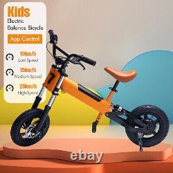 Xmas Gift 12 inch Kids Electric Balance Bike Dirt Bike 3 Speed 6Ah Battery UK