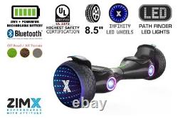 ZIMX G2 JET BLACK All Terrain, 8.5 inch Off Road Bluetooth Hoverboard UL2272