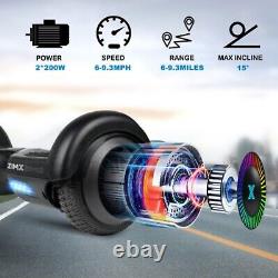 Zimx HB2 Kids Hover Board Bluetooth Led Powered Rapid Charge Balance Board Purpl